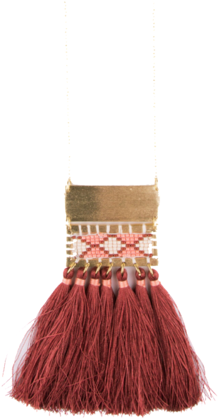Boho Tassel Necklace Rose - Tassel (600x600), Png Download