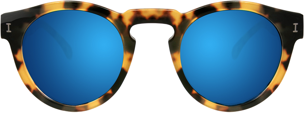 Tortoiseshell Sunglasses Blue Mirror (1023x614), Png Download