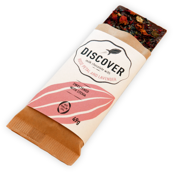 Rose Petal Lavender Stevia Milk Chocolate - Milk Chocolate Stevia (650x650), Png Download