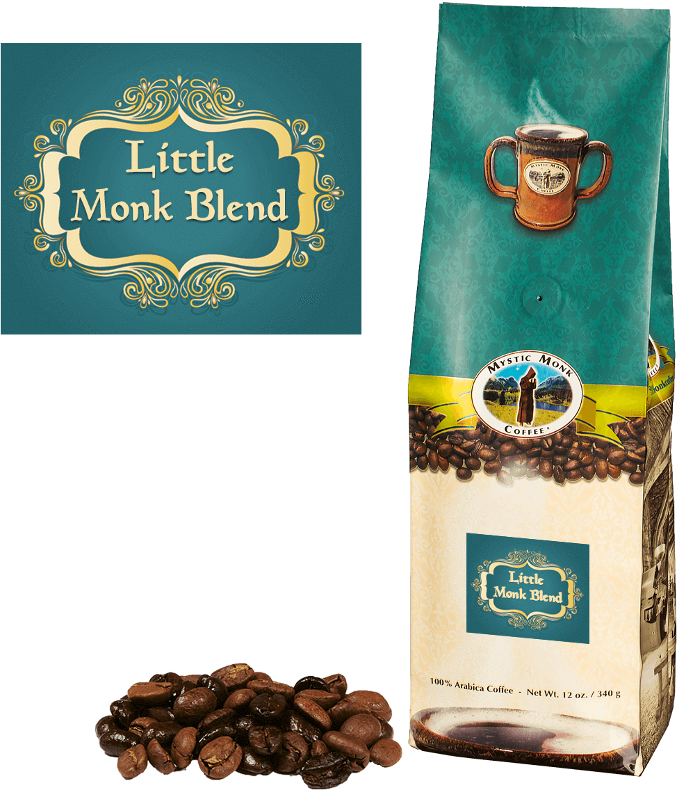 Whole Bean Little Monk Blend V=1504855349 - Mystic Monk Coffee Blueberry Muffin (1025x1152), Png Download