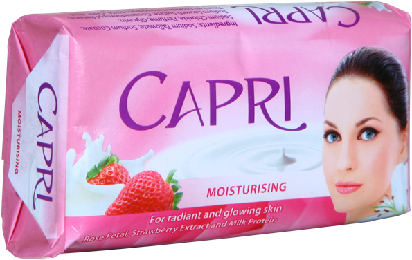 Capri Moisturising Rose Petal, Strawberry, Milk Protein - Capri Soap (640x422), Png Download