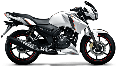 Tvs Apache Rtr 160 Double Disc - White Apache Rtr 160 (478x309), Png Download