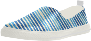 Watercolor Stripes Grunge Pattern - Slip-on Shoe (500x500), Png Download
