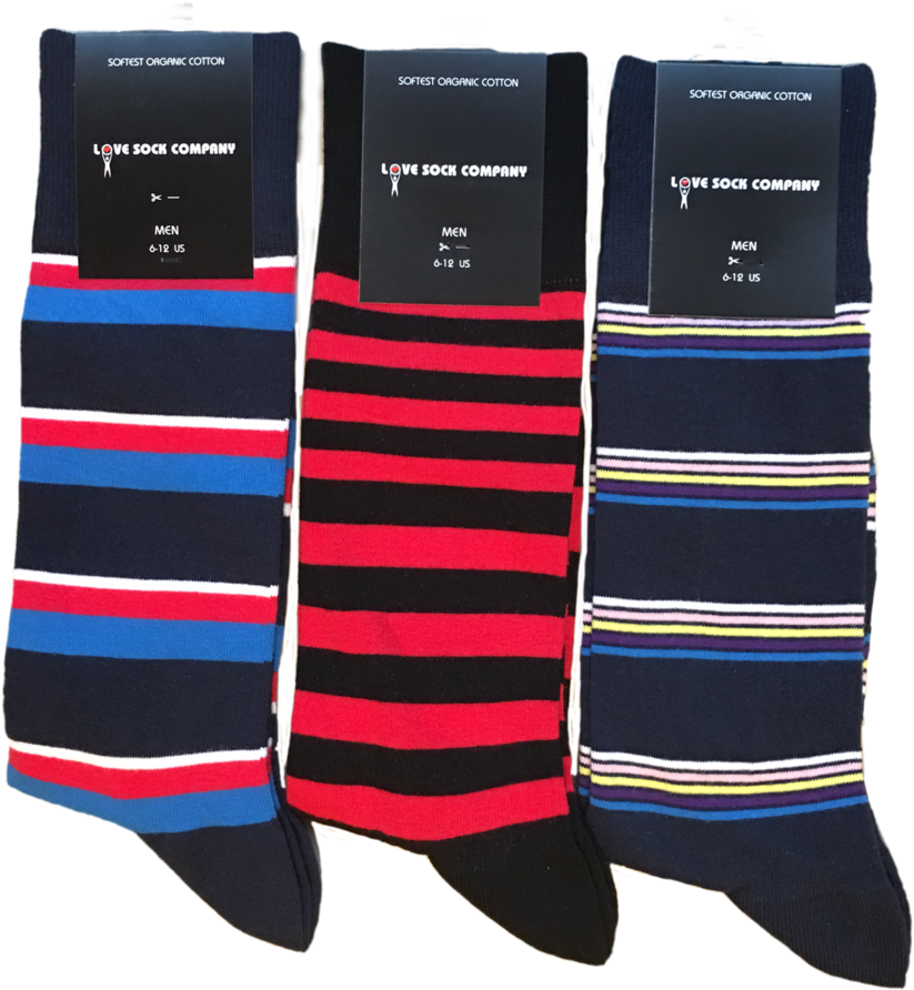 Men's Dress Socks Striped Bundle - Sock (900x1337), Png Download