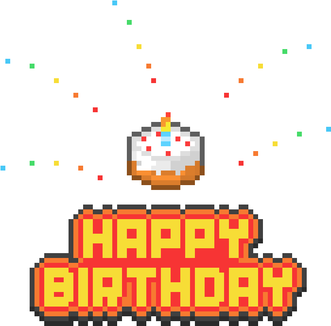 Happy Birthday - Happy Birthday Pixel Art (730x770), Png Download