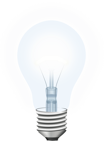 Pin Light Bulb Clip Art Png - Incandescent Light Bulb (354x478), Png Download