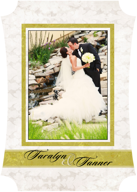 Ivory And Lime Wedding Thank You Card - Bride (458x640), Png Download