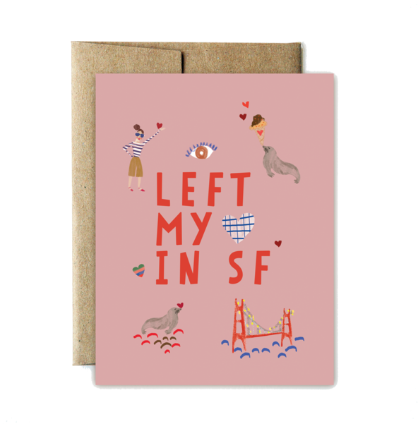 Left My Heart In Sf Card - Ferme À Papier By Cat Seto (600x600), Png Download