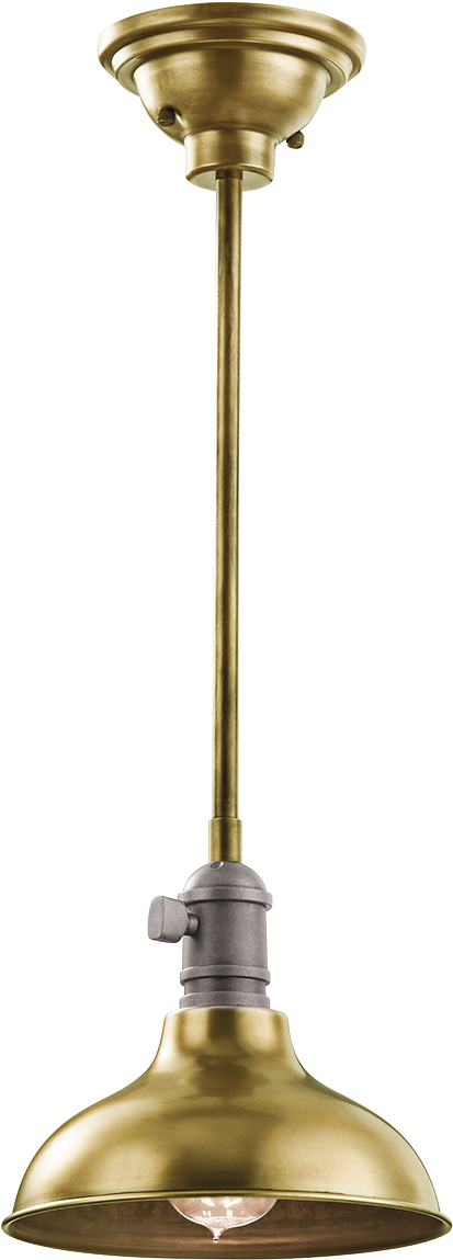Loading Zoom - Kichler Pendant Lighting 42579 In Natural Brass (1200x1200), Png Download