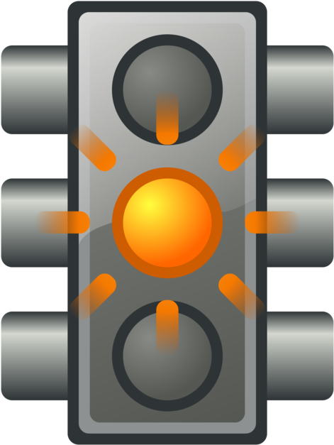 Traffic Light Traffic Sign Yellow - Yellow Traffic Light (750x750), Png Download