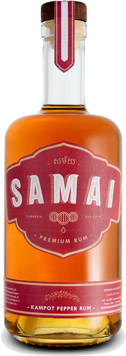 Kampot Pepper Rum - Cambodia (565x1383), Png Download