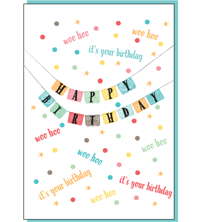 Download Woo Hoo It's Your Birthday Greeting Card PNG Image with No Background