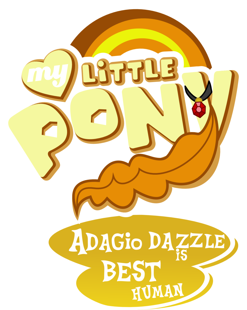 Adagio Dazzle, Artist - My Little Pony Boy Logo (1024x1283), Png Download