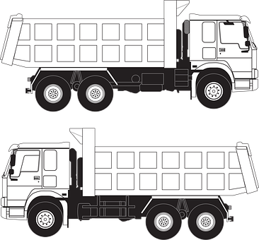 Truck Howo Track Vector Illustrator Load C - Truck (366x340), Png Download