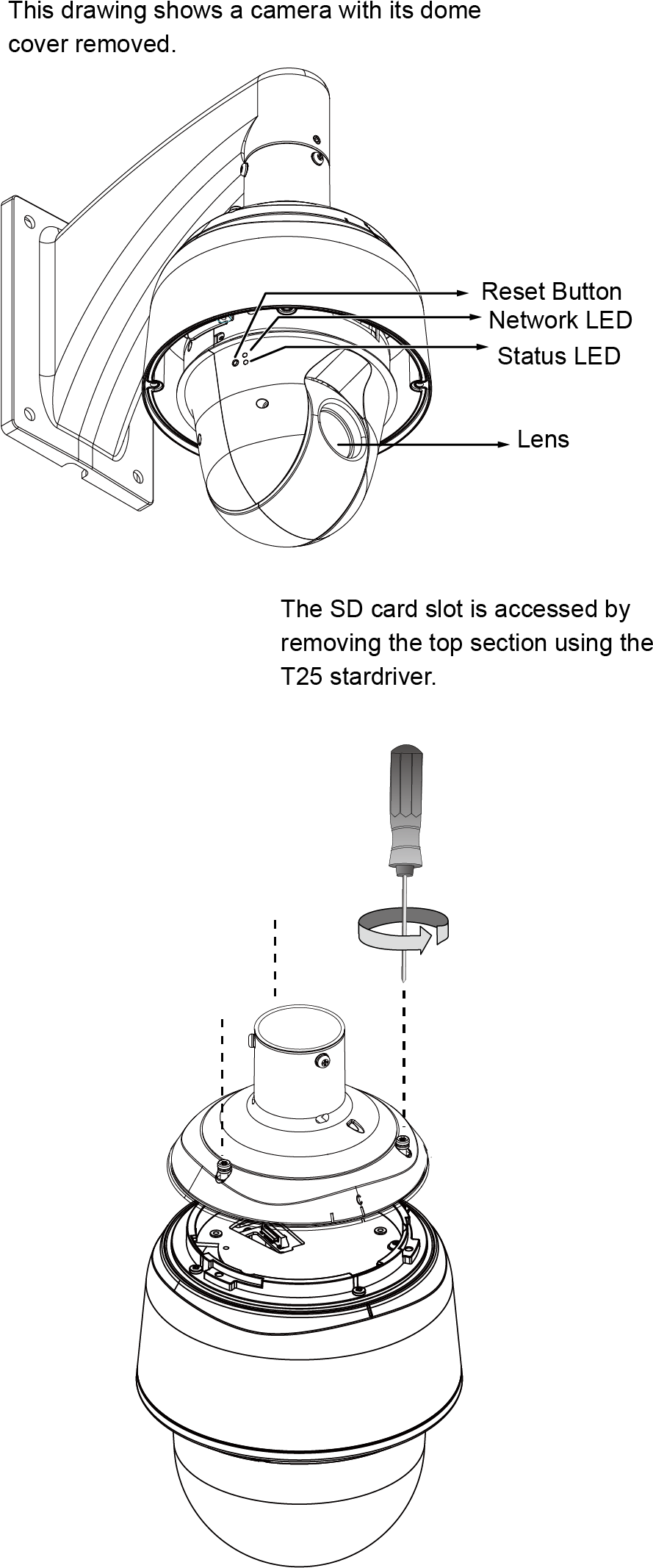 Vivotek Speed Dome Network Camera - Vivotek Sd8364e 1080p Hd Outdoor Ptz Ip Security Camera (1029x2250), Png Download