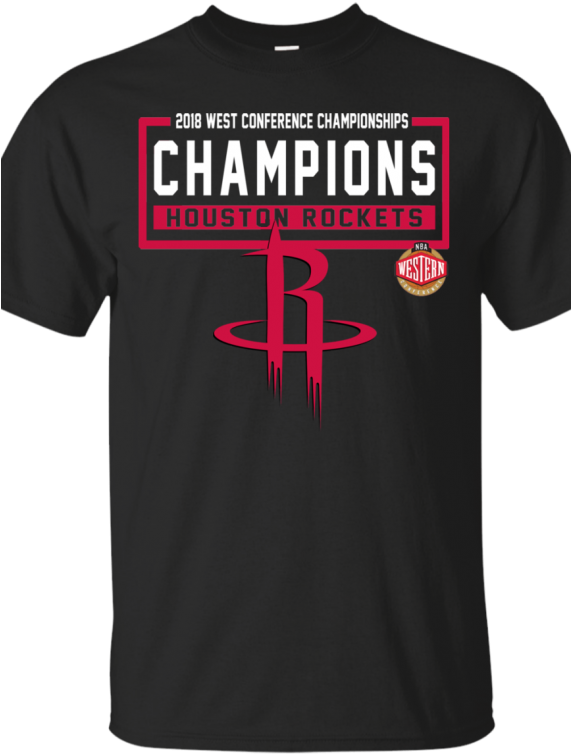 Houston Rockets Champions West Conference Nba 2018 - Reebok Crossfit Forging Elite Fitness Tee Black (570x760), Png Download