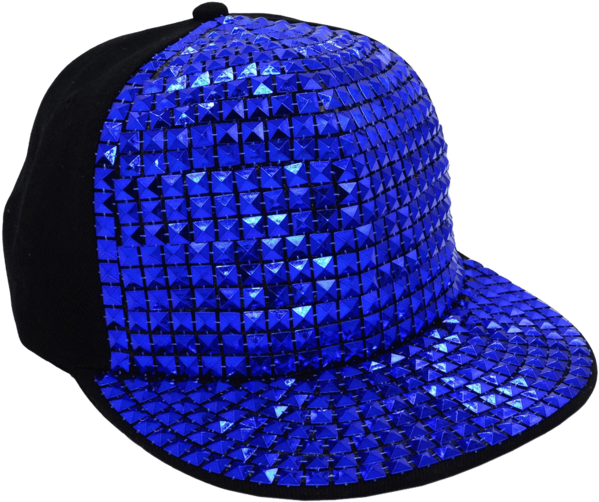 New Flat Hat Baseball Cap Hat Hip-hop Fashion Sequins (600x600), Png Download