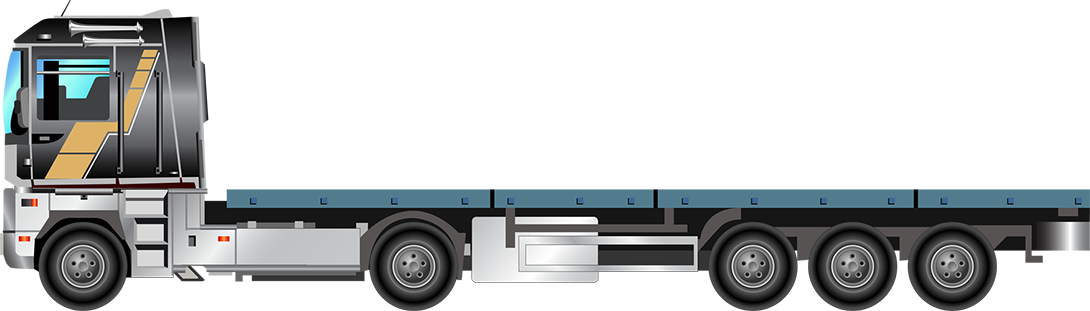 Lavish Truck - 20 Container Truck Png (1090x311), Png Download