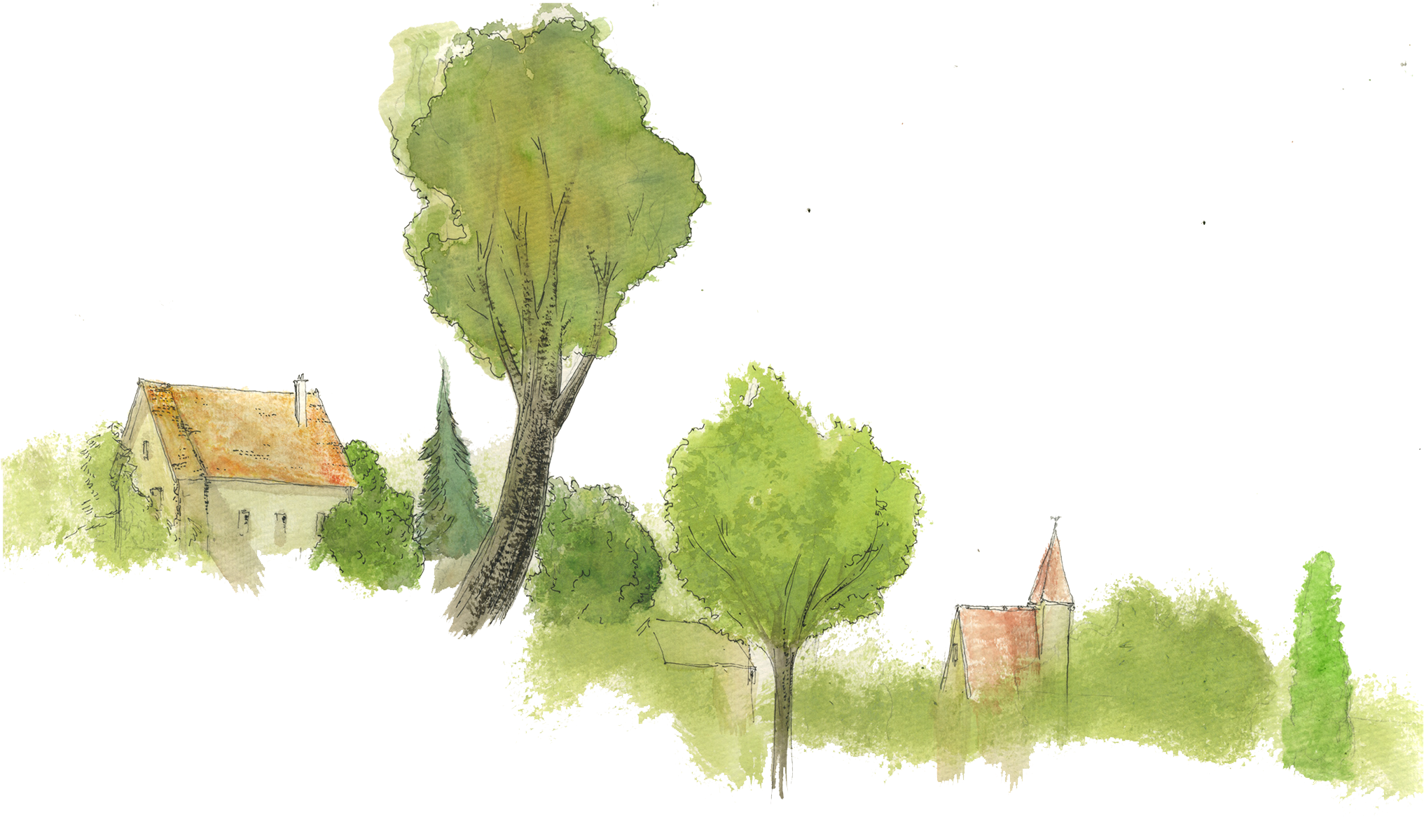 Maisonfond 1 - Watercolor Painting (2040x1323), Png Download