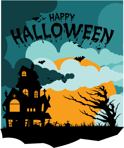 Halloween, Party, Vector, Background, Illustration, - Halloween (640x640), Png Download
