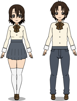 Kurishibetsu High School Uniform - High School Student Uniform Png (800x600), Png Download