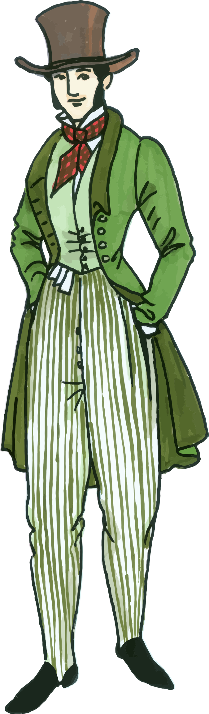 This Free Icons Png Design Of Vintage Mens Fashion (675x2306), Png Download