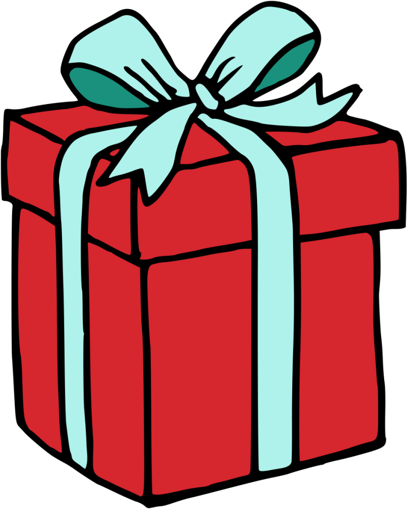 Hand Painted A Three Dimensional Gift Winter Transparent - Gift (1024x1024), Png Download