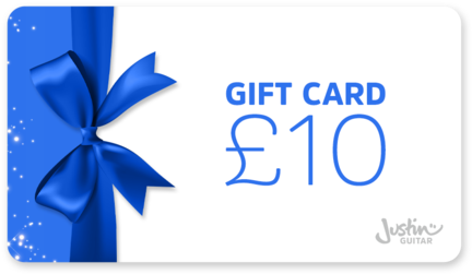 Justinguitar Store Gift Card - Gift Card Ribbon Png Blue (449x268), Png Download