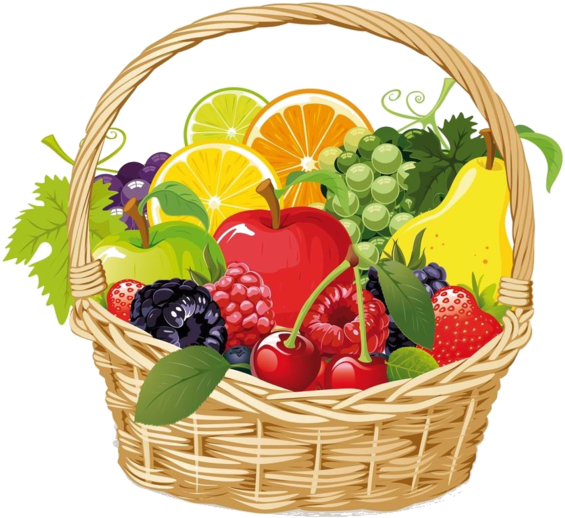 Fruit Et Legumes - Basket Of Fruits Clip Art (600x541), Png Download