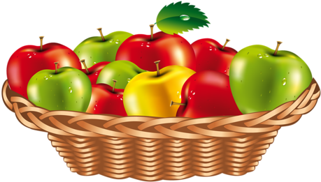 Fruit Cartoon, Apple Art, Apple Clip Art, Watermelon, - Fruits In The Basket Clipart (500x308), Png Download