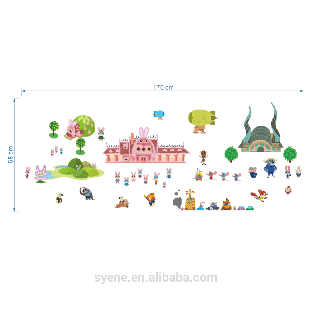 Movie Wall Decals, Movie Wall Decals Suppliers And - Fanastick Naklejka Ścienna Traffic Jam And Balloon (1000x1000), Png Download