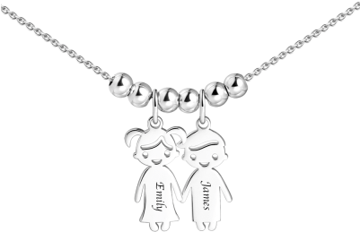 1 Review - Gold 14k Pendants Boys And Girls (400x400), Png Download