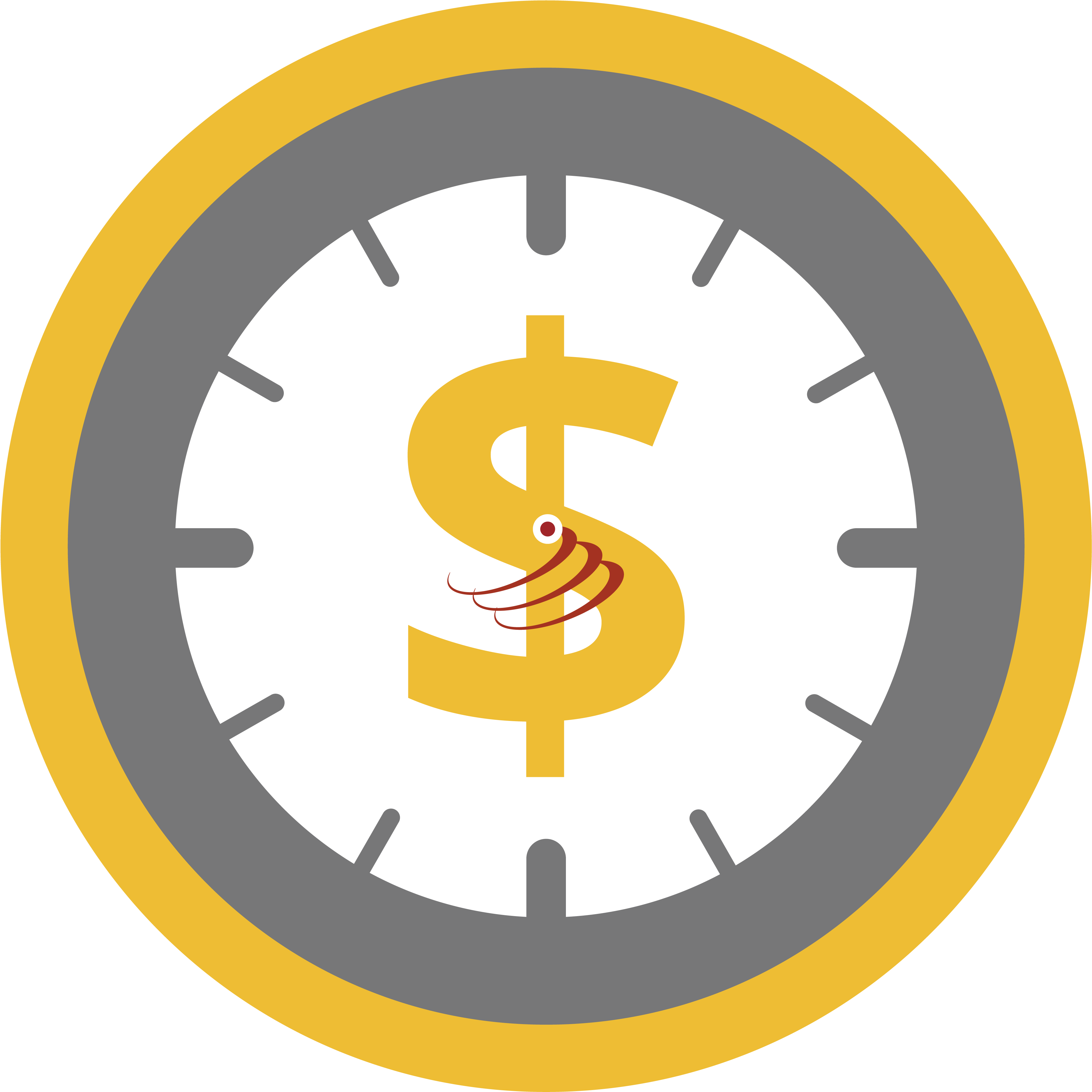 Dollar Clipart Doller - Stopwatch Graphic (4183x4127), Png Download