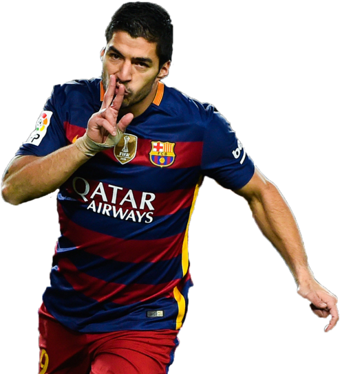 Messi Neymar Suarez Png - Suarez Transparent (1024x576), Png Download