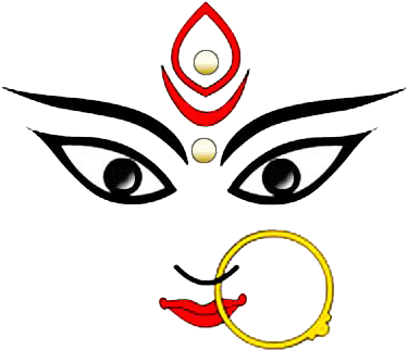 Durga Maa Face Drawing (400x342), Png Download