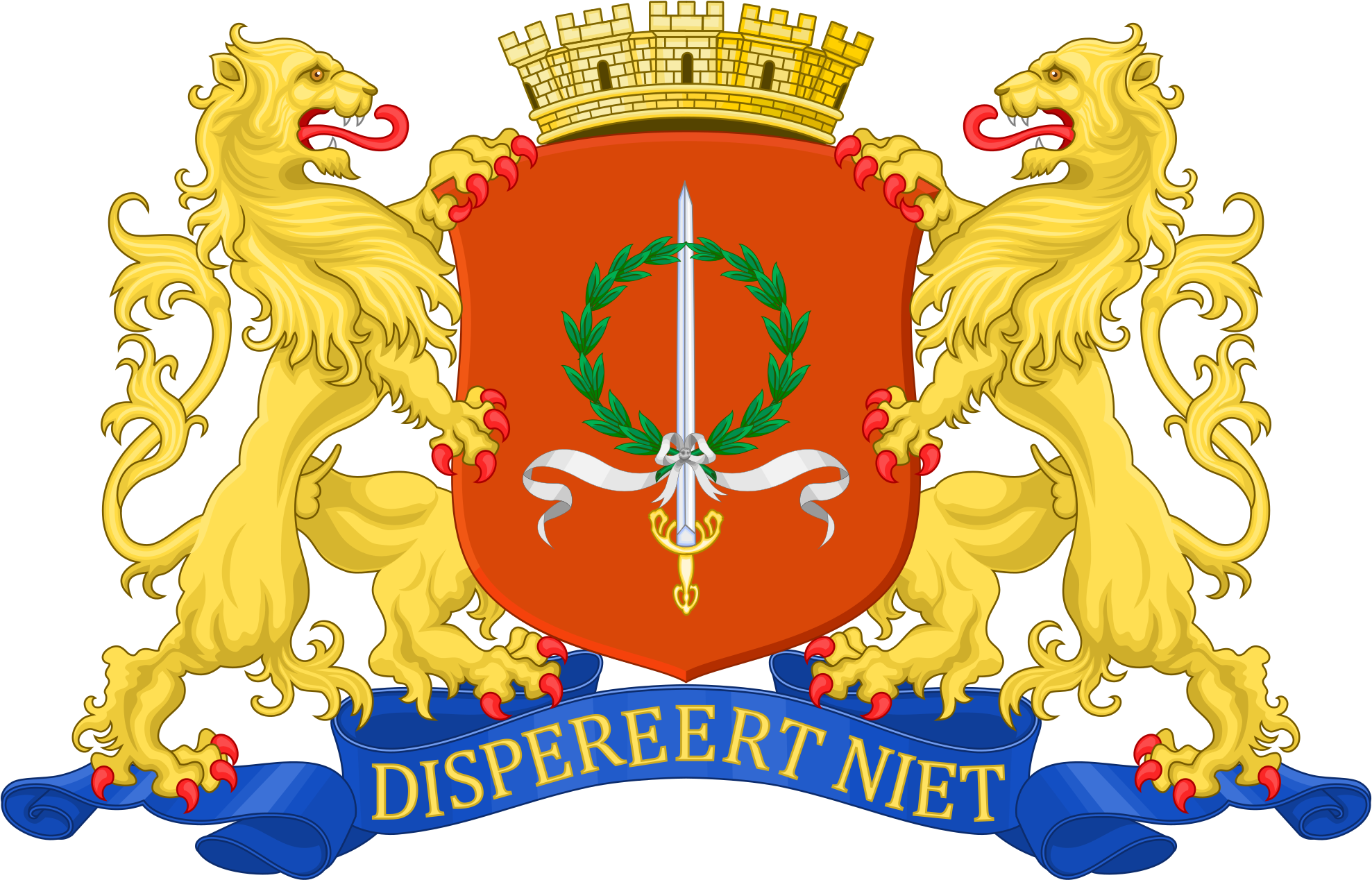 Establishment Of Batavia[edit] - Dutch East Indies Coat Of Arms (2000x1292), Png Download