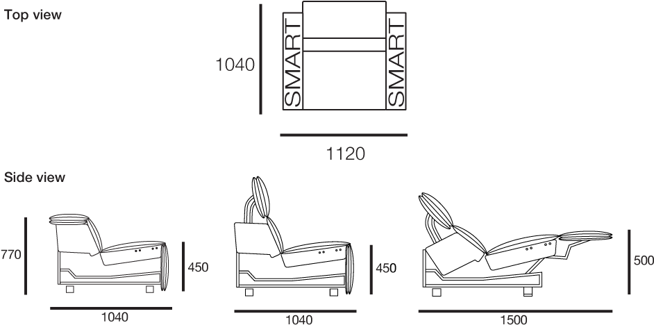 King Cloud Iii Recliner Sofa - Recliner (1000x480), Png Download