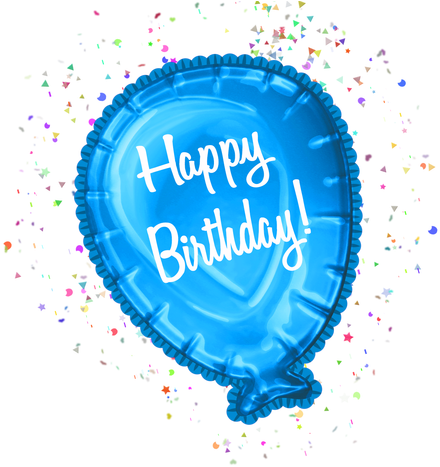 Banner Royalty Free Stock Happy Balloon Clipart Cu - Mirage Pet Products 16-inch Scribble Happy Holidays (697x498), Png Download