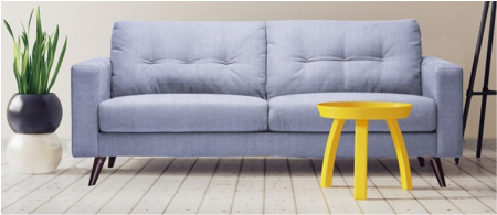 Fiore Sofa - Decoração Sala Minimalista Colorida (450x400), Png Download