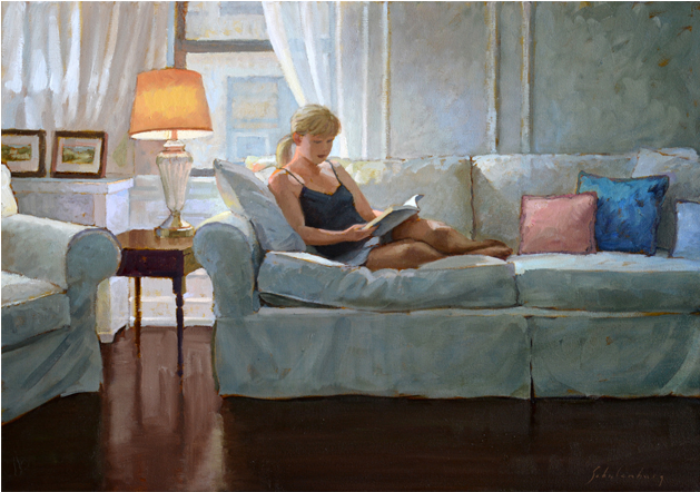 Reading On The Couch - Studio Couch (628x628), Png Download