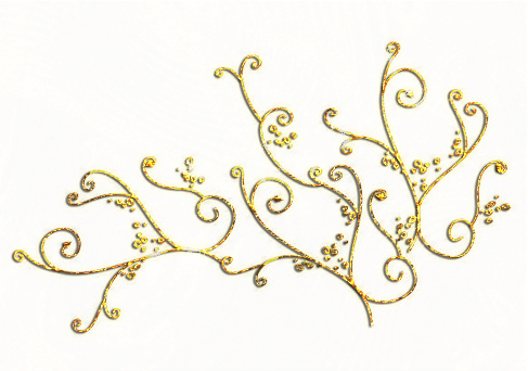 Vector Floral Swirl Ornament (487x342), Png Download