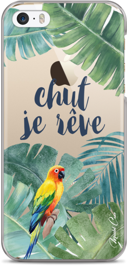 Coque Iphone 5c Tropical Watercolor Design Chut Je - Iphone (1230x900), Png Download