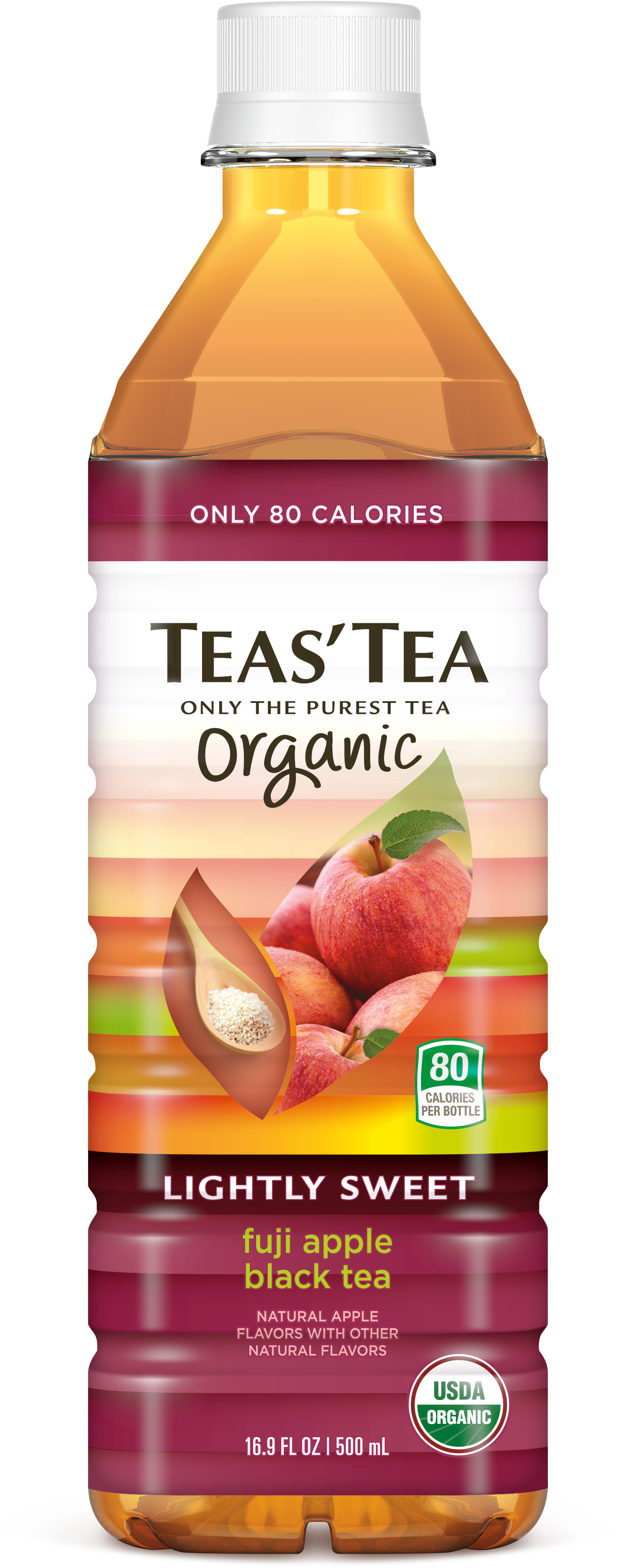 Teas' Tea Organic Debuts Fuji Apple And Mango Yuzu - Teas Tea Peach Ginger (2500x4777), Png Download