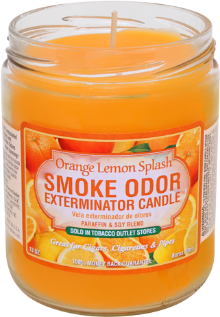Smoke Odor Exterminator Candle Orange Lemon Splash (450x500), Png Download