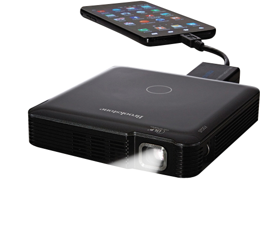Brookstone Hdmi Pocket Projector - Tiny Projector (660x502), Png Download