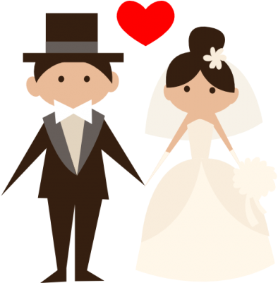 Download Groom Free Png Bride Clipart Transparent Background - Bride And Groom Icon (400x400), Png Download