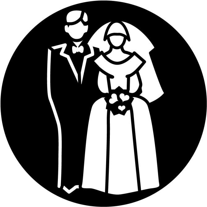 Wedding Couple B - Wedding Couple B - Apollo Gobo #4011 (800x800), Png Download