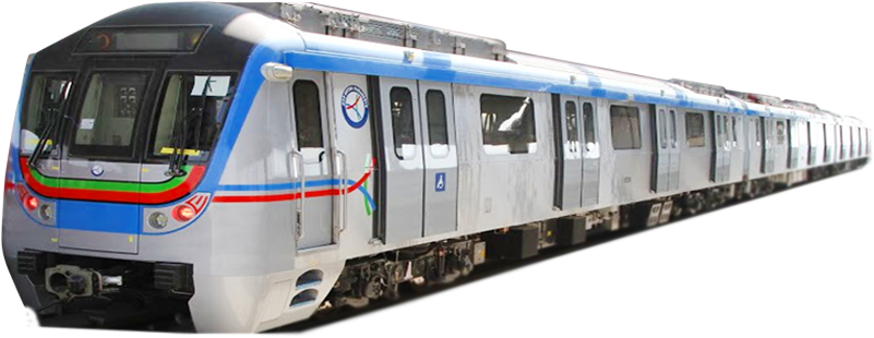 Latest Development In Surat Metro Train Project - Hyderabad Metro Rail Png (855x425), Png Download