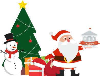 Get Expert Assistance - Weihnachten Weihnachtsmann Stellt Geschenk Stoffserviette (400x355), Png Download