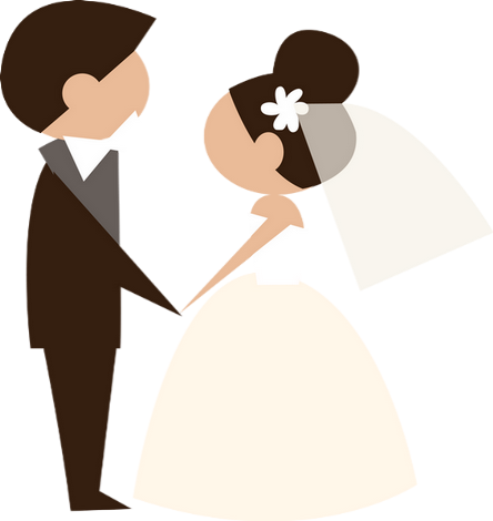 Mariage - Bride And Groom Png (444x470), Png Download